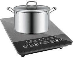 Inductie Kookplaat - Draagbaar Fornuis - Koken Binnen Buiten - Universele Spanningsaanpassing - 40 x 30 x 30 cm - Grijs