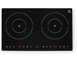 Inductie kookplaat - Dubbele zone - Koken en verwarmen - Boost modus - 60x40 cm - Zwart