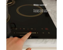 Inductie Kookplaat - Inbouw Kookplaat - Snel Koken - 3 Zones Met Booster - 45 cm Compact - Zwart