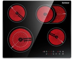 Inductie Kookplaat Vrijstaand - Elektrische Kookplaat 4 Pits - Keramisch