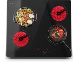 Inductie Kookplaat Vrijstaand - Elektrische Kookplaat 4 Pits - Zwart