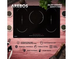 Inductiekookplaat 5 Zones - Inbouw Kookplaat Flexzones - Thuis Koken - Zelfstandig Inbouwmodel - 77 cm - Zwart