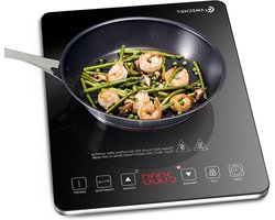 Inductiekookplaat - Kookplaat - Snel Koken - 20 Temperatuurstanden - Ultradun - Zwart Zilver