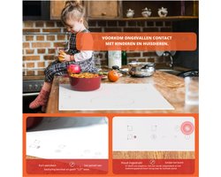 Inductiekookplaat Met Stekker-3 Pits-3500 W-Zelfstandige Inductieplaat 60 cm-Met Booster-Touchbediening-Timer-Kinderbeveiliging-Automatisch