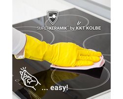 Keramische Kookplaat 60 cm - 4 Zones - Dubbele & Roosterzone - 6.6 kW - RVS Frame