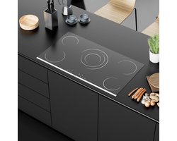 Keramische Kookplaat - Inbouw Kookplaat - Koken aan huis - Vijf Kookzones - 60 cm - Zwart