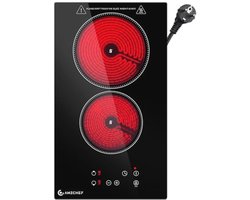 Keramische Kookplaat met 2 Platen - 3200W, Veiligheidsslot, Timer en Gelijkmatige Verwarming