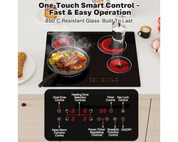 Keramische kookplaat met 4 kookzones en touch-bediening