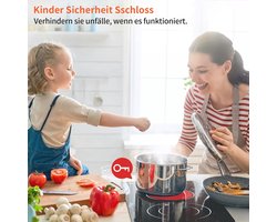 Keramische kookplaat met dubbele zone en timer - Zwart gepolijst glas