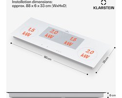 Klarstein Delicatessa 90 Slim Hybrid Inductiekookplaat - 4-Zones - 7000 W - Thermo Boost - Wit