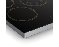 Klarstein Victoria keramische kookplaat - 45 cm retro design, elektrische kookplaat met 3 zones en touchbediening, dubbele zone, 5000 W, timer en kinderslot, keramisch glazen oppervlak voor moderne keukens