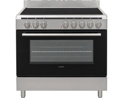 Proff FSVC-9060X keramisch vrijstaand fornuis RVS 90CM breed met heteluchtoven