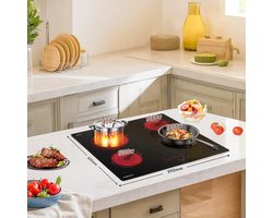 RFWR® Keramische kookplaat 60 cm met 4 zones en touch-bediening