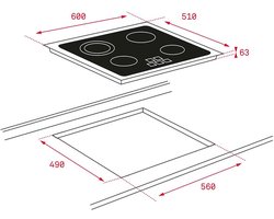 Teka TB6315 - Vitro-keramische Kookplaat - 60 cm