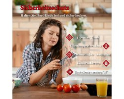 Weceleh Ingebouwde 28 cm keramische kookplaat, 2-zone Domino-elektrische kookplaat,