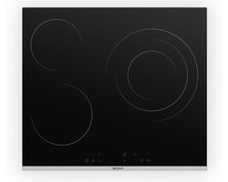 Wiggo WH-E673GC(B) - Inbouw Keramische kookplaat - 60 cm - 3 kookzones - Touch bediening - Zwart - 5 jaar garantie