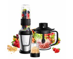Allero Keukenmachine - Multifunctionele Keukenmachine - Hakmolen - Blender - Juicer - Mixer - 3-in-1 - 700W - 1,2L - Beker