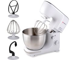alpina Keukenmachine - Keukenrobot - 5L RVS Mengkom - 3 Accessoires