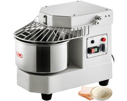 Deegkneedmachine - Deegmixer 8 L - Vermogen 450 W - Instelbare Snelheden (130/233/414 tpm) - RVS Kom - Veiligheidsschild - Timer - Zilver