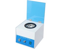 Desktop Lab Centrifuge – Elektrische Tafelmodel Centrifuge – Professioneel Gebruik – Blauw/Wit – Koudgewalst Staal – 28,5 x 30,5 x 24 cm – 12 x 20 ml Adapters – Instelbare Snelheid 0-4000 RPM – Timer 0-60 Min – Veiligheidszekering