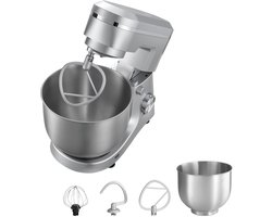 Elektrische Standmixer, 4,2 L en 5,7 L Keukenmixer, 1500W Keukenmixer met 10 Snelheden, Kantelbaar Kopontwerp, Roestvrijstalen Kommen, Deeghaak, Garde en Klopper voor Bakken, Mixen en Kneden