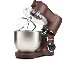 G3 Ferrari Pastaio Bordeaux Planetaire Keukenmachine – 7L RVS Mengkom – 6 Snelheden – Inclusief Menghaak, Garde en Deeghaak