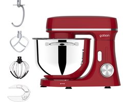 Gatson 2000W Keukenmachine - 6,2L Mengkom - Dubbele Handvatten - Keukenrobot - Keukenmixer - Foodprocessor - Mixer Met Mengkom