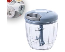 Hakmolen - Multihakker - Hakmolen handmatig - Hakker - Voedselhakker - Groentekeukenhakker - Handmatige Hakmolen -Multifunctionele groentesnijder - Handmatige voedselhakker - Voor ui -Knoflook - Groenten - Blauw