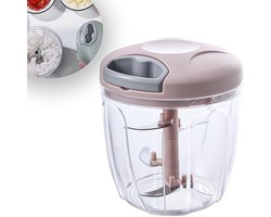 Hakmolen - Multihakker - Hakmolen handmatig - Hakker - Voedselhakker - Groentekeukenhakker - Handmatige Hakmolen -Multifunctionele groentesnijder - Handmatige voedselhakker - Voor ui -Knoflook - Groenten - Roze