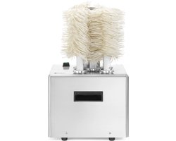 HENDI Poleermachine voor glazen – roestvast staal – microvezelborstels – 330 glazen per uur – 5 borstels