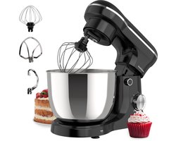 Keukenmachine - 1500W - Keukenrobot - Keukenmixer - Mixer met Mengkom - 5L - Zwart - Vivid Green