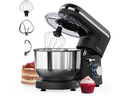 Keukenmachine - 2000W - Keukenrobot - Keukenmixer - Mixer met Mengkom - 6.2L - Matzwart - Vivid Green