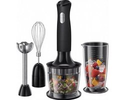 Keukenmachine 3-in-1 Zwart – Deegmixer & Keukenrobot met Mengkom – Mixer voor Mixen, Kloppen en Pureren – 500 Watt, 700 ml