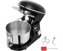 Keukenmachine, 8,3 QT Deegmixer, 1400 W, 6+P Snelheden, Keukenmachine met Kantelbare Kop en Roestvrijstalen Kom, Deeghaak, Garde, Platte Klopper, Schraper