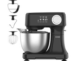 Keukenmachine - Keukenrobot - Foodprocessor met 12 Standen - Keukenmixer met RVS kom - Drie Opzetstukken - 3.5L - COOK-IT