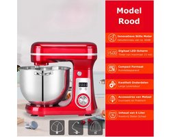 Keukenmachine - Voedsel Mixer - Blender - Stille Motor - Crème Ei Garde - Deeg Kneder - 6 Snelheid Standen - 1200 W - 6 Liter Capaciteit - Keukenmixer Met Mengkom - Keuken Machine - Top Kwaliteit