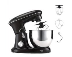 Keukenmixer – Mengmachine – Bakmixer – Deegkneder – Standmixer – 1400W Krachtige Motor – 4,5 Liter RVS Mengkom – Zwart