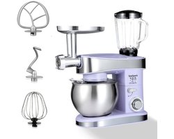 Keukenmixer – Mixer – Standmixer – Mengmachine – KitchenAid – Paars – 6-in-1 Multifunctioneel – 6,3 Liter RVS Kom – 6 Snelheden Met Pulsestand