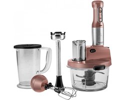 Keukenrobot met lange mixer en 2500 W vermogen in roségoud