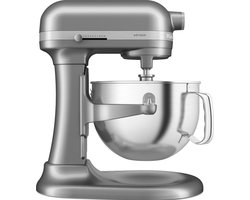 KitchenAid keukenmachine - Artisan - In hoogte verstelbare kom - 375 W - 11 snelheden - 3 RVS accessoires - 5,6L - Zilver