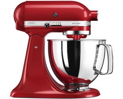 KitchenAid Keukenmachine - Artisan - Keukenrobot met 3 accessoires en kom van 4,8 L uit roestvrij staal - 300 W - Keizerrood