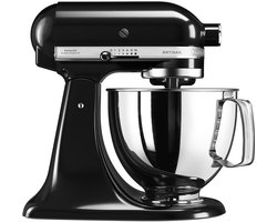 KitchenAid Keukenmachine - Artisan - Keukenrobot met 3 accessoires en kom van 4,8 L uit roestvrij staal - 300 W - Onyx zwart