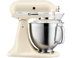 KitchenAid keukenmachine - Artisan - Keukenrobot met 3 RVS accessoires en 2 mengkommen - 300 W - 3 L en 4,8 L - Amandel