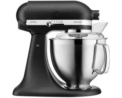 KitchenAid keukenmachine - Artisan - Keukenrobot met 3 RVS accessoires en 2 mengkommen - 300 W - 3 L en 4,8 L - Zwart