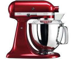 KitchenAid keukenmachine - Artisan - Keukenrobot met 5 accessoires en 2 mengkommen - 300 W - 3 L en 4,8 L - Appelrood