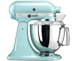KitchenAid keukenmachine - Artisan - Keukenrobot met 5 accessoires en 2 mengkommen - 300 W - 3 L en 4,8 L - Ijsblauw