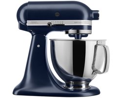 KitchenAid keukenmachine - Artisan - Keukenrobot met 5 accessoires en 2 mengkommen - 300 W - 3 L en 4,8 L - Inktblauw