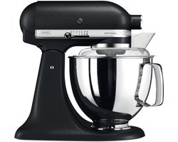 KitchenAid keukenmachine - Artisan - Keukenrobot met 5 accessoires en 2 mengkommen - 300 W - 3 L en 4,8 L - Vulkaanzwart