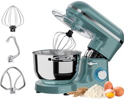 KitchenBrothers 2000W Keukenmachine - Keukenrobot - 6,2L - Mixer met Mengkom - Keukenmixer - Pastel Groen
