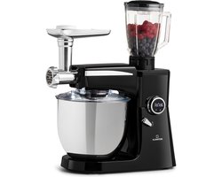 Klarstein Küchenmaschine, Universalküchenmaschinen, 3 in 1 Küchenmaschinen, Rührgeräte & Mixer, Teigmaschine met Fleischwolf, Küchenmaschine , 2000 Watt Teigmaschine Knetmaschine 10L Schüssel – geschikt voor thuisfitness en sportschoolgebruik, duurza